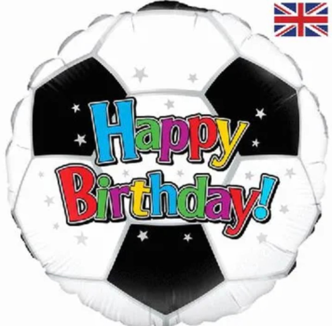 (Copy) 18” Standard Foil Football Helium Balloon HAPPY BIRTHDAY