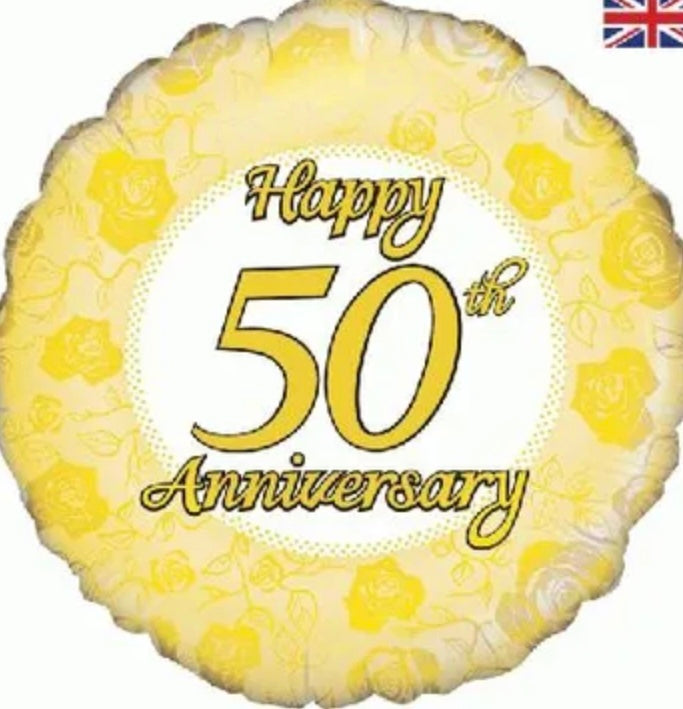 18” foil happy 50th anniversary