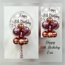 Load image into Gallery viewer, Personalised Balloon with Smaller Balloons and Sparkle Inside
