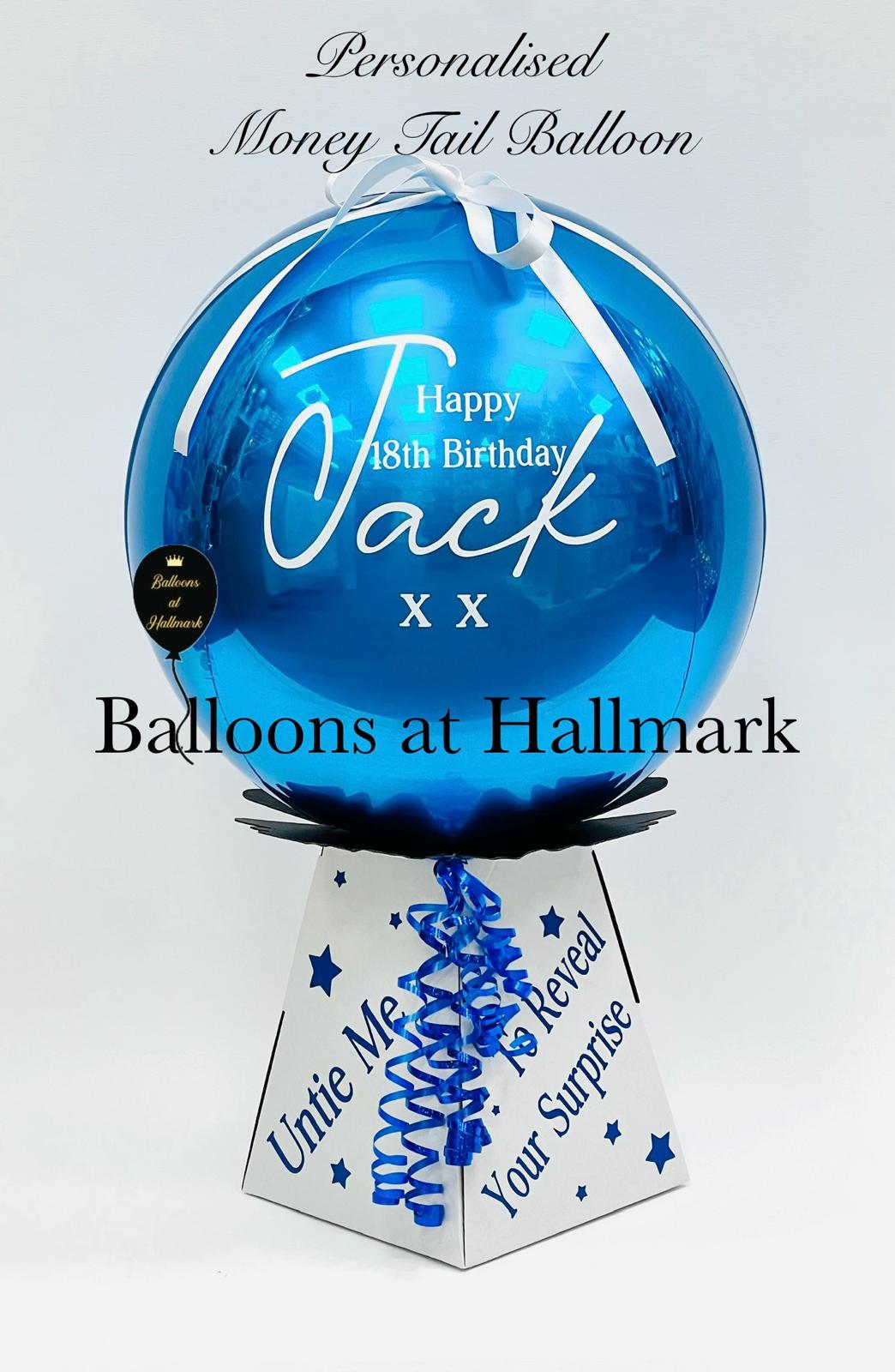 Personalised Money Tail Balloon – Balloons at Hallmark Ltd