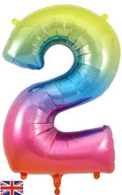 Load image into Gallery viewer, Large Rainbow Number Balloon - Choose Number Required
