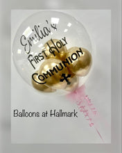 Load image into Gallery viewer, Communion Personalised Helium Bubble Balloon
