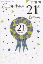 Load image into Gallery viewer, Grandson 21 Birthday Card
