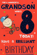 Load image into Gallery viewer, Grandson 8 Birthday Card
