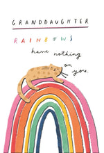 Load image into Gallery viewer, Granddaughter Birthday Card - Rainbow
