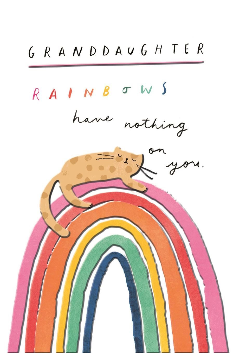 Granddaughter Birthday Card - Rainbow