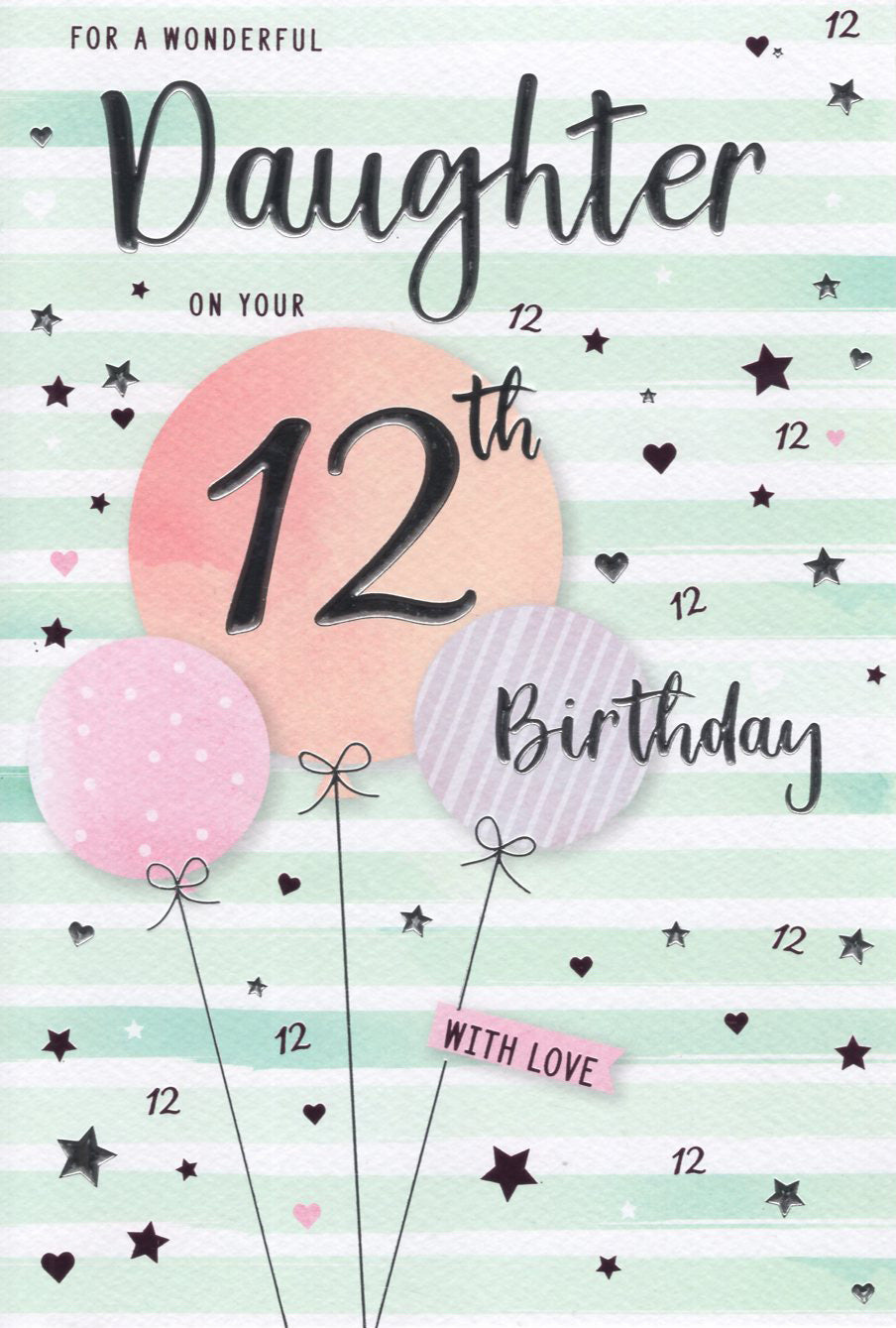 Daughter 12 Birthday Card