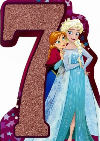 Disney Frozen Age 7 Birthday Card