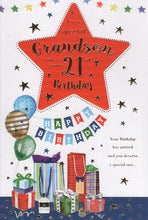 Load image into Gallery viewer, Grandson 21 Birthday Card
