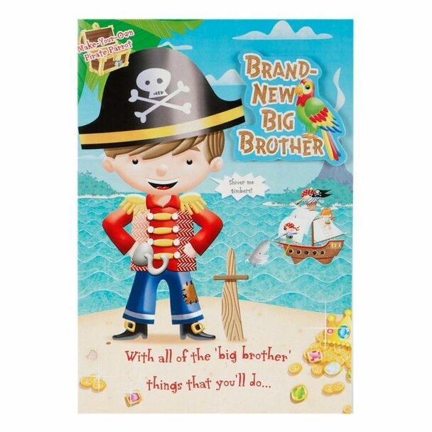 Hallmark Brand New Big Brother Card With Badge