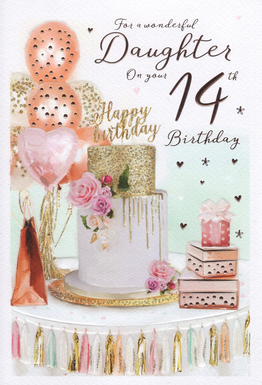 Daughter 14 Birthday Card