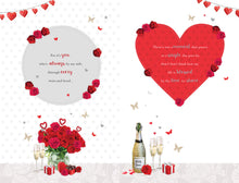 Load image into Gallery viewer, Wife Anniversary Card - Red Heart &amp; Roses
