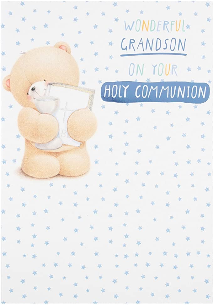 Grandson Holy Communion Day Card - Forever Friends