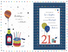 Load image into Gallery viewer, Grandson 21 Birthday Card - Larger Size
