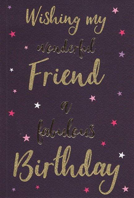 Friend Birthday Card - Sparkle & Shine Design