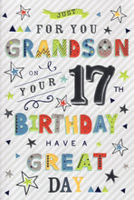 Load image into Gallery viewer, Grandson 17 Birthday Card
