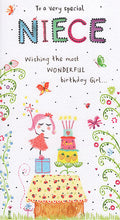 Load image into Gallery viewer, Niece Birthday Card - Juvenile Twirlingtons Design
