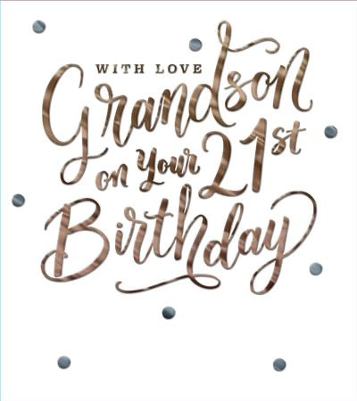 Hallmark Grandson 21 Birthday Card