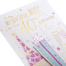 Load image into Gallery viewer, Wife 40 Birthday Card
