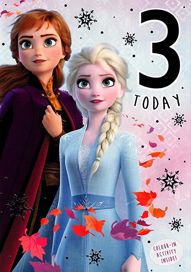 Disney Frozen Age 3 Birthday Card