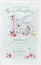 Load image into Gallery viewer, Granddaughter 16 Birthday Card - Larger Size
