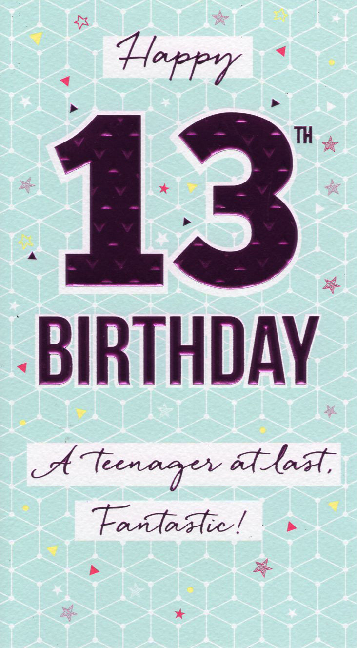 Female 13 Birthday Card