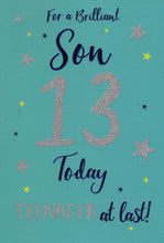 Load image into Gallery viewer, Son 13 Birthday Card
