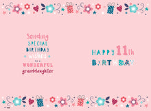 Load image into Gallery viewer, Granddaughter 11 Birthday Card
