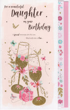 Load image into Gallery viewer, Daughter Birthday Card - Contemporary Glitter Design loo
