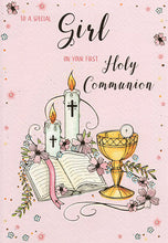 Load image into Gallery viewer, Special Girl First Communion Day Card
