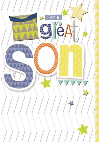 Son Birthday Card - Contemporary Design