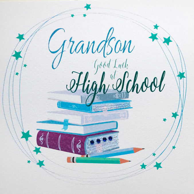 Grandson Good Luck at High School Card