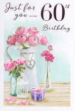 Load image into Gallery viewer, 60th Birthday Card - Traditional Roses Design
