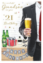 Load image into Gallery viewer, Grandson 21 Birthday Card
