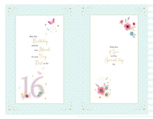 Load image into Gallery viewer, Granddaughter 16 Birthday Card - Larger Size
