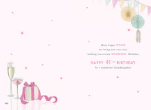 Load image into Gallery viewer, Granddaughter 40 Birthday Card
