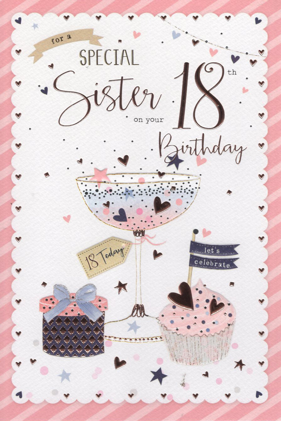 Sister 18 Birthday Card