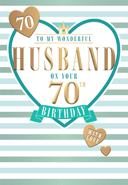 Husband 70 Birthday Card