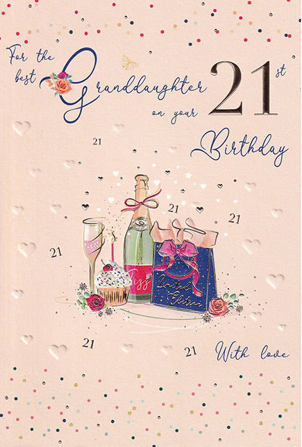 Granddaughter 21st Birthday Card