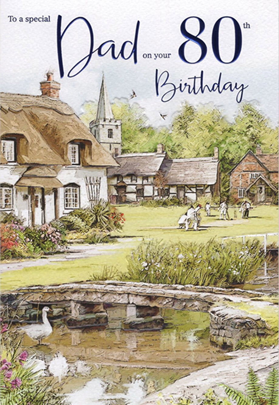 Dad 80 Birthday Card