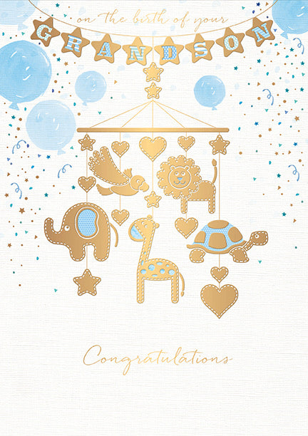 On The Birth of Your Grandson Card