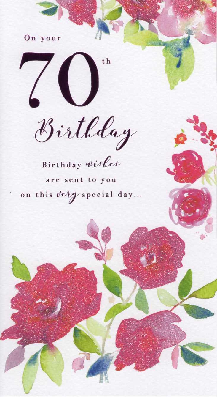 Female 70 Birthday Card
