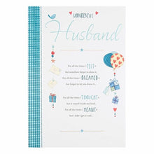 Load image into Gallery viewer, Husband Birthday Card - Sentimental Words
