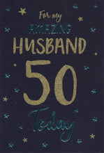 Load image into Gallery viewer, Husband 50 Birthday Card
