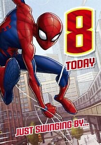 Disney Spider-Man Age 8 Birthday Card