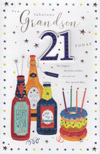 Load image into Gallery viewer, Grandson 21 Birthday Card - Larger Size
