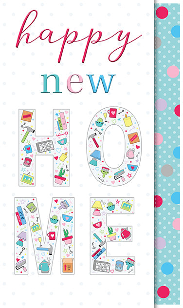 Happy New Home Card - Modern Colourful Design