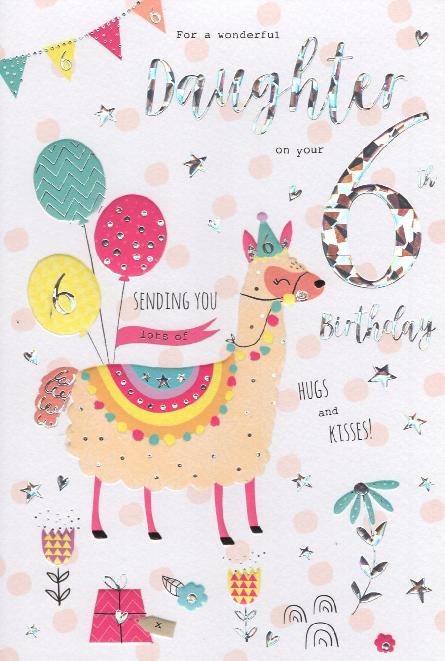 Daughter 6 Birthday Card