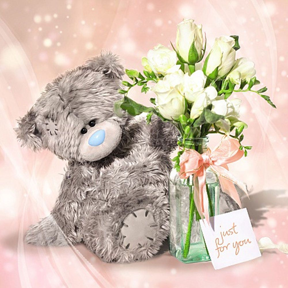 Tatty Teddy 3D Birthday Card - Flowers in Vase