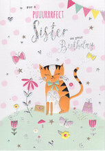 Load image into Gallery viewer, Sister Birthday Card - Cute Cat Design
